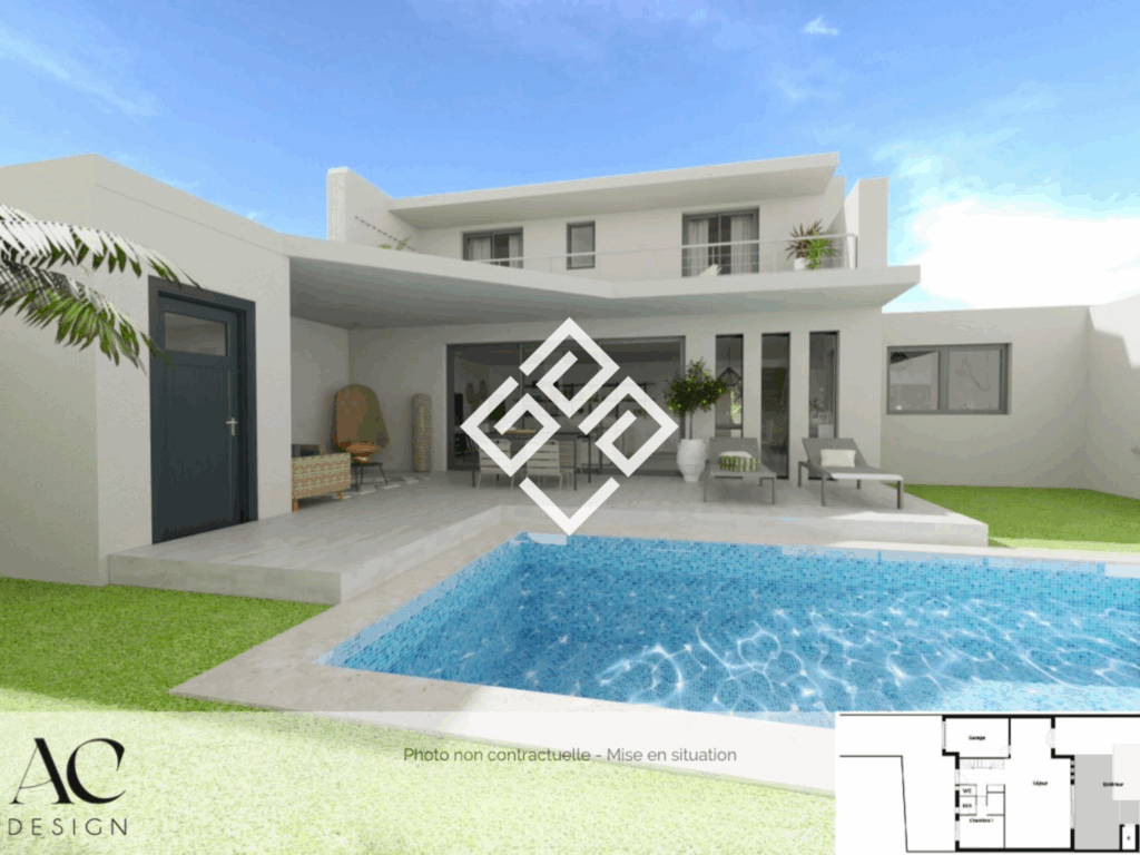 Villa neuve avec piscine, lumineuse et confort